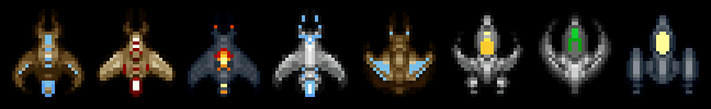 Ships of the Alien Ship Pack, a mod pack shipped with the game